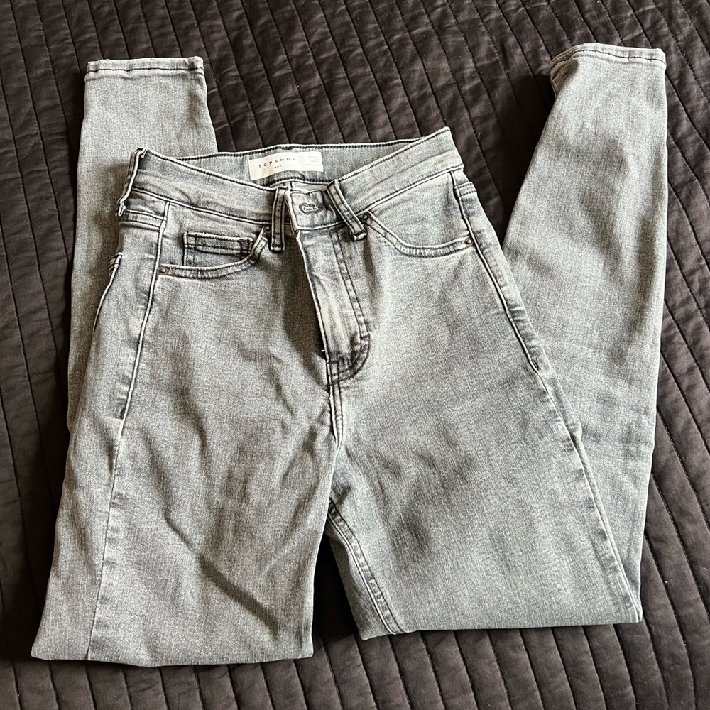 grey topshop skinny jeans